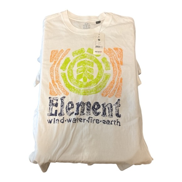 Element White Organic Cotton (Wind-Water-Fire-Earth T-Shirt for Men Size Medium - Picture 2 of 2